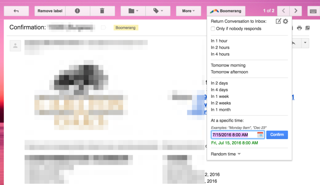 boomerang for gmail chrome extension