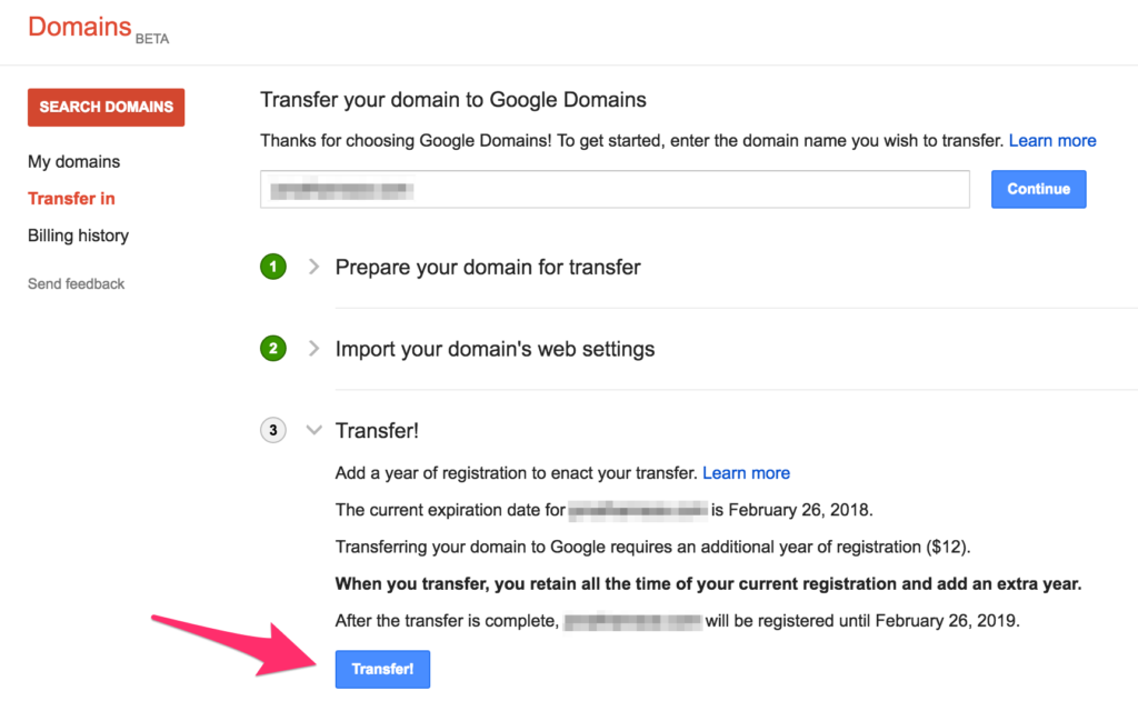 google domains add additional year of registration