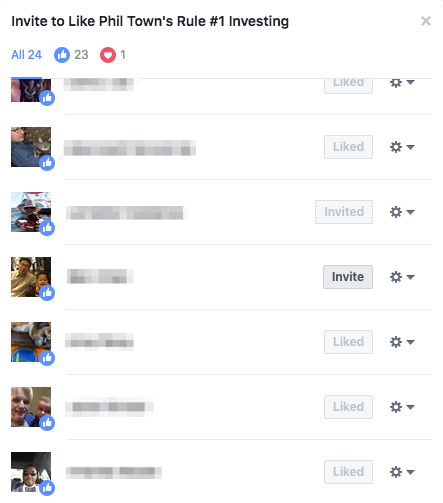 invite people who liked a post to like the business page on facebook