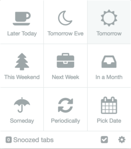 tab snooze chrome extension