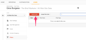 add a new filter in google analytics