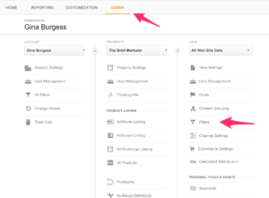 google analytics filter