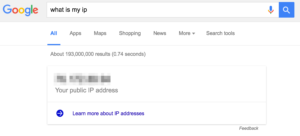 find your ip address in google