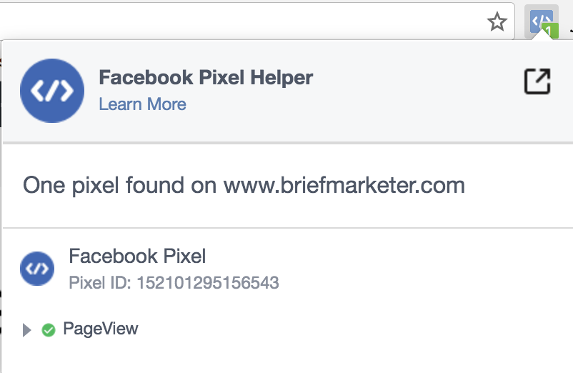 facebook pixel helper