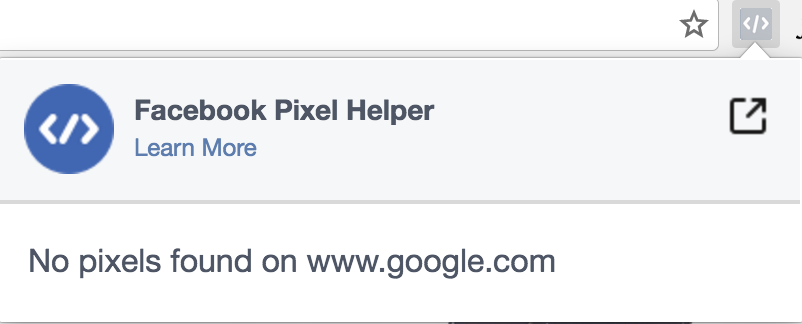 no facebook pixel found